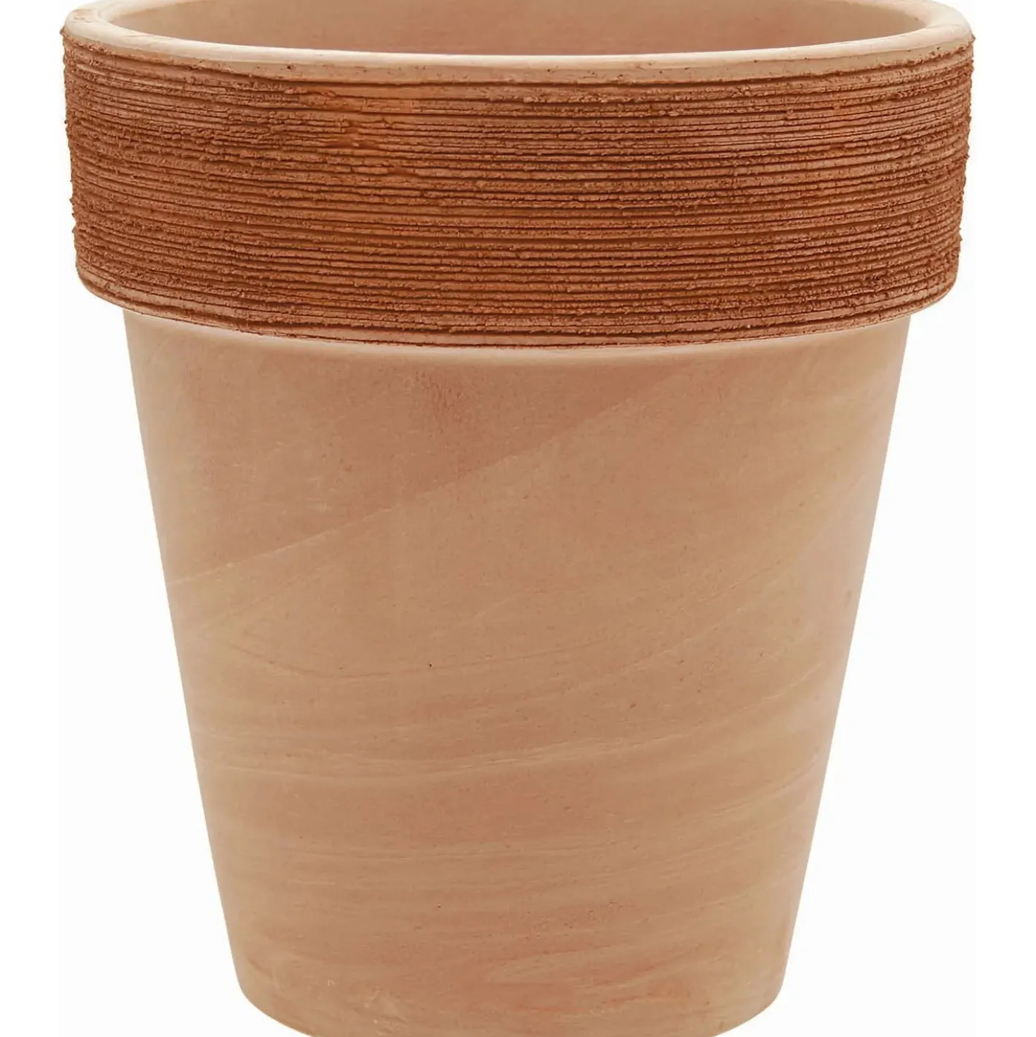 Vaso per piante in terracotta alto graffiato ø 21 cm