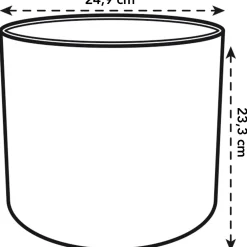 Vaso per piante rotondo Elho B.For Soft Ø 24,7 cm antracite