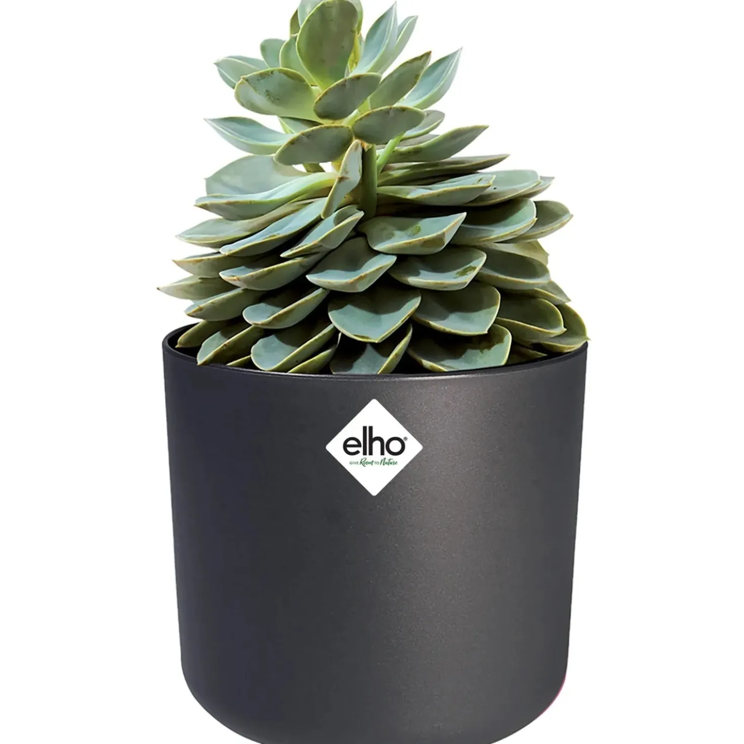 Vaso per piante rotondo Elho B.For Soft Ø 24,7 cm antracite