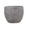 Vaso per piante rotondo in GRC 37x37x30,5 cm bianco