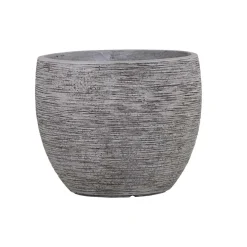 Vaso per piante rotondo in GRC 30x30x24,5 cm bianco