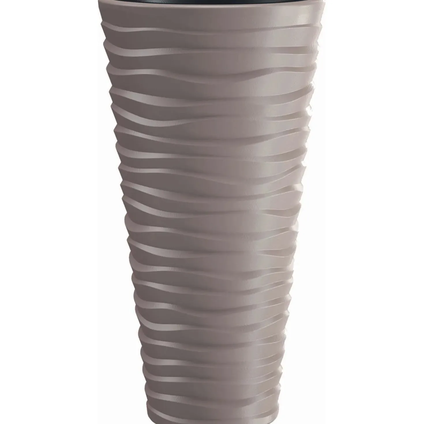 Vaso per piante Sand alto in plastica 62x35x35 cm fango
