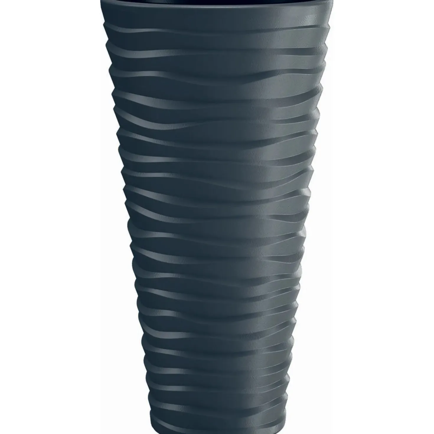 Vaso per piante Sand alto in plastica 62x35x35 cm antracite