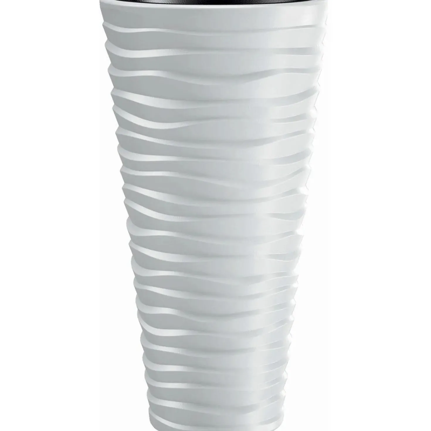 Vaso per piante Sand alto in plastica 62x35x35 cm bianco