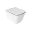 Vaso sospeso Square in vetrochina bianco lucido 360x520x36 mm