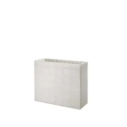 Vaso Swingmood in plastica con ruote 70 cm grigio bianco pietra
