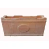 Vaso terracotta rettangolare "Welcome" L36x13x14 cm