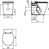 Vaso wc filo muro Ideal Smart Ideal Standard