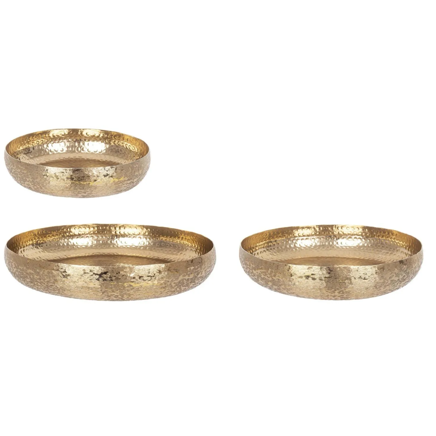Vassoio decorativo Varanasi misura piccola Ø30,5 cm oro