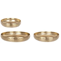Vassoio decorativo Varanasi misura grande Ø46 cm oro