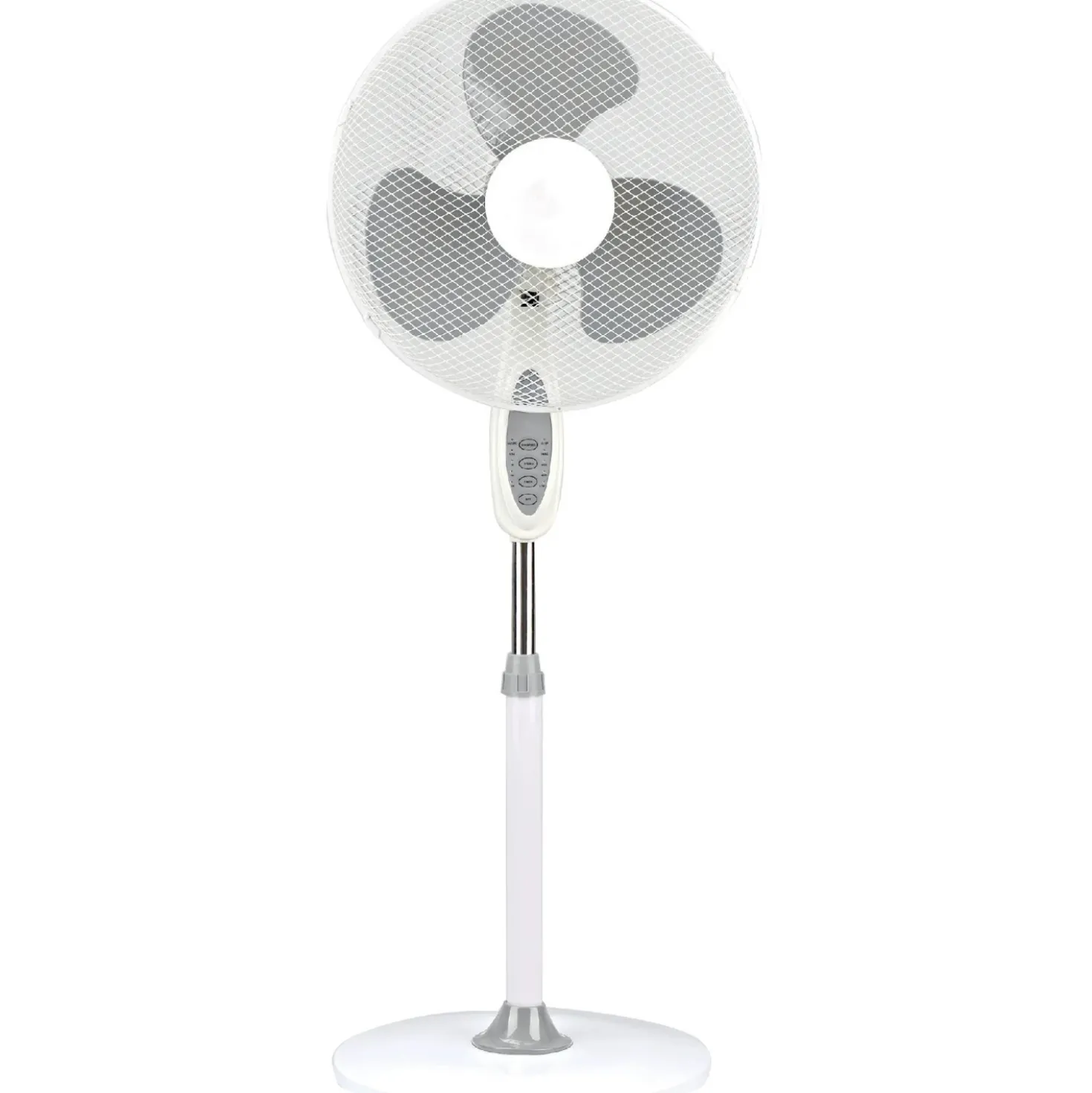 Ventilatore a piantana 3 pale Ø 40 cm bianco