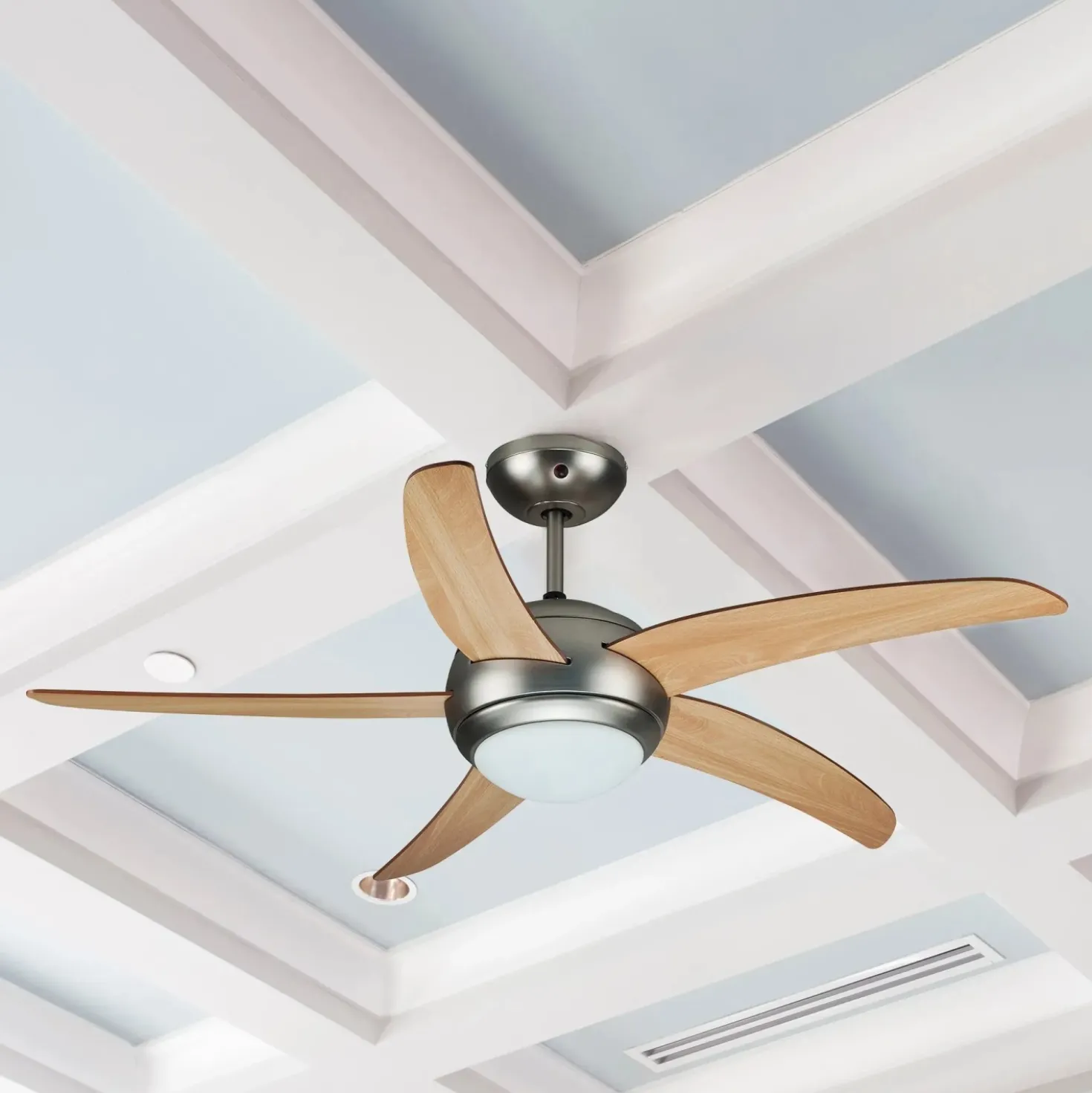 Ventilatore a soffitto 5 pale Ø 132 cm frassino