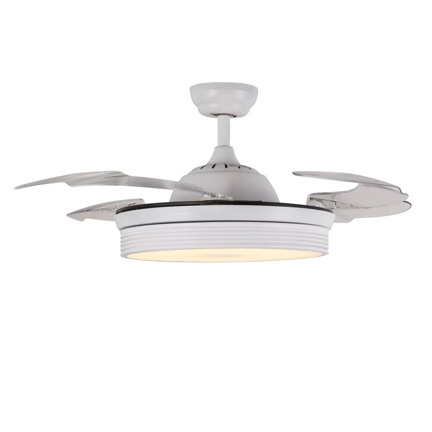 Ventilatore a soffitto 4 pale Ø106 retrattili LED Zephir Zfl4106b