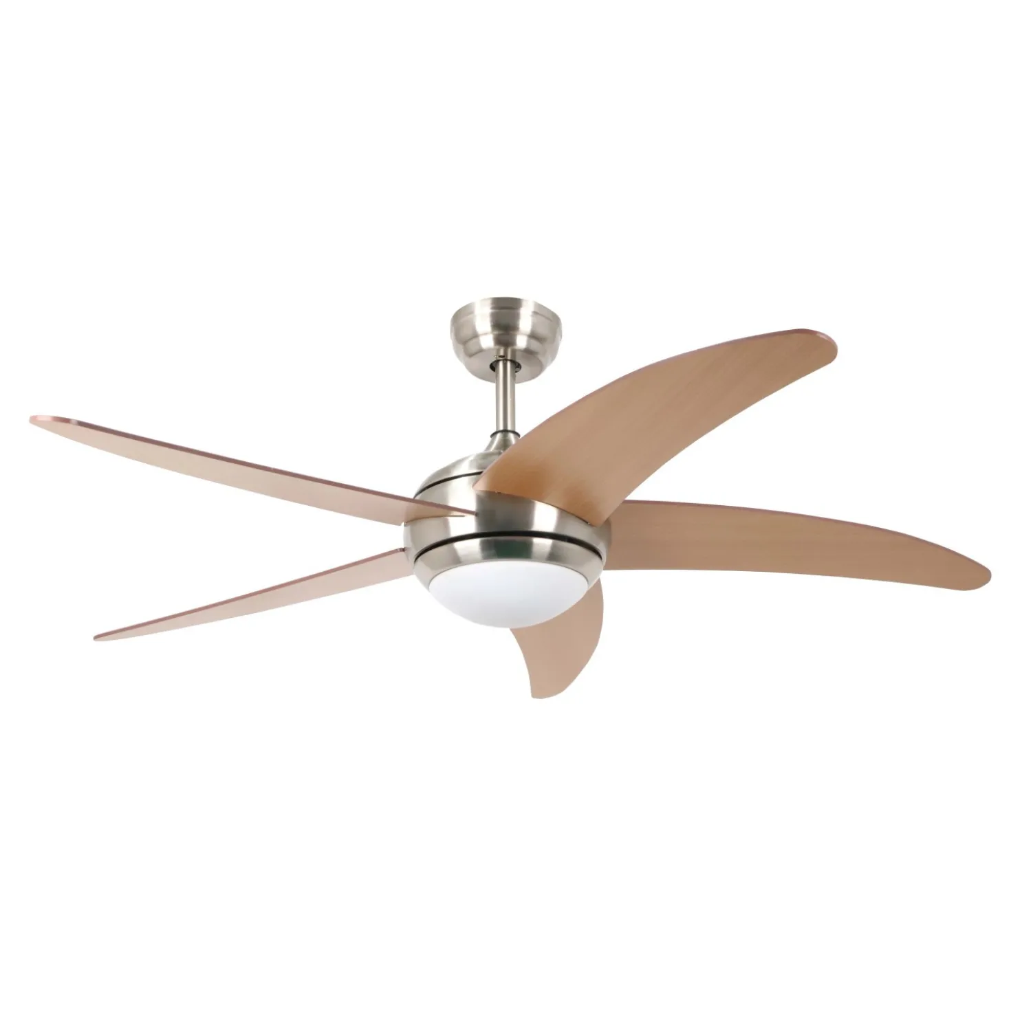 Ventilatore a soffitto 5 pale marrone 132 cm