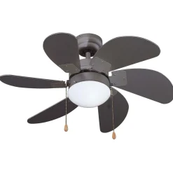 Ventilatore a soffitto 6 pale Ø 77 cm grigio