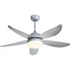 Ventilatore a soffitto 5 pale Ø 132 cm argento