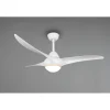Ventilatore a soffitto plafoniera LED 3 pale 3 velocità Ø 115 cm bianco