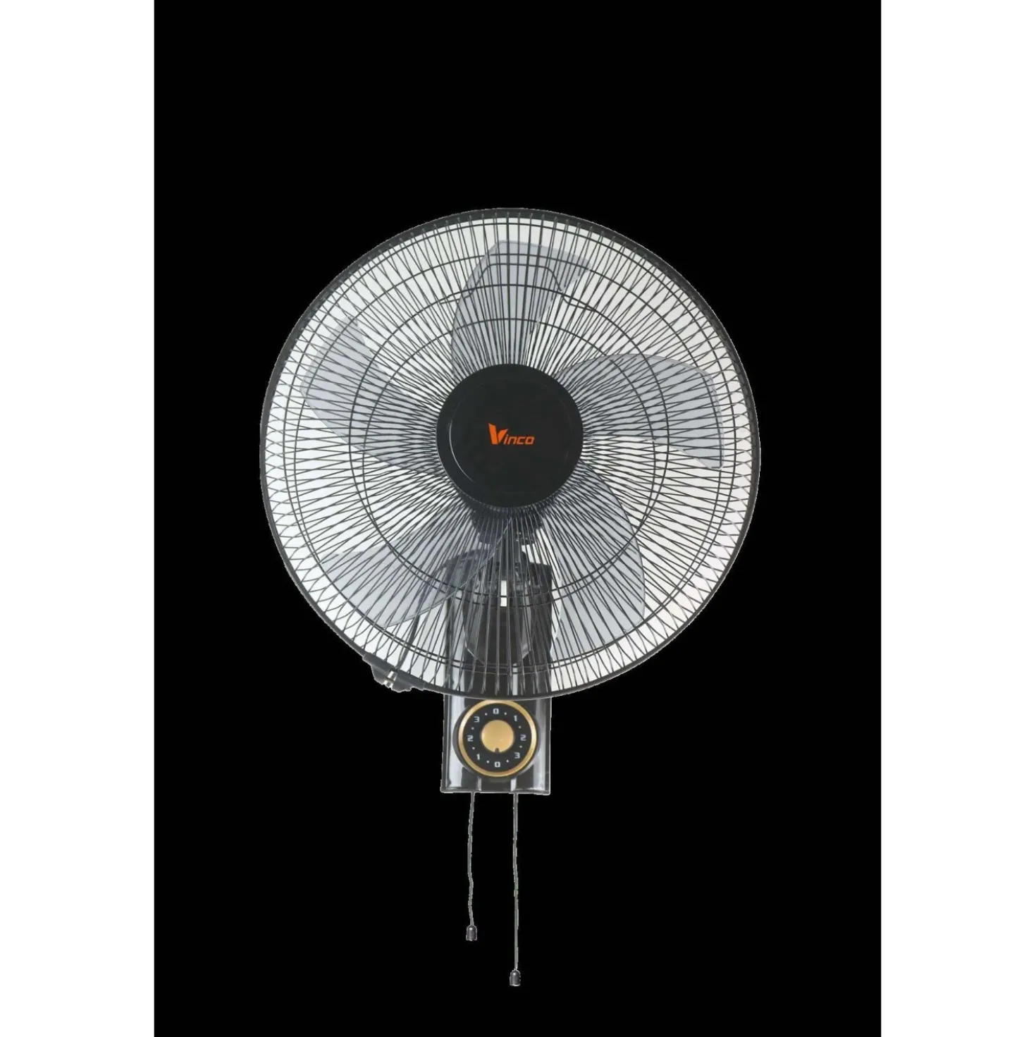 Ventilatore da parete 5 pale Ø 40 cm nero