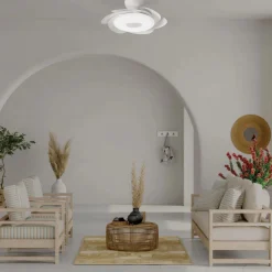 Ventilatore da soffitto con luce LED 24W Flower ventilatore 24W bianco