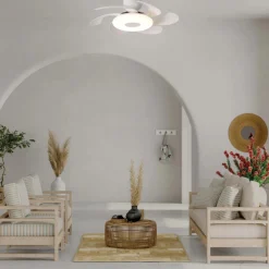 Ventilatore da soffitto con luce LED 24W Flower ventilatore 24W bianco