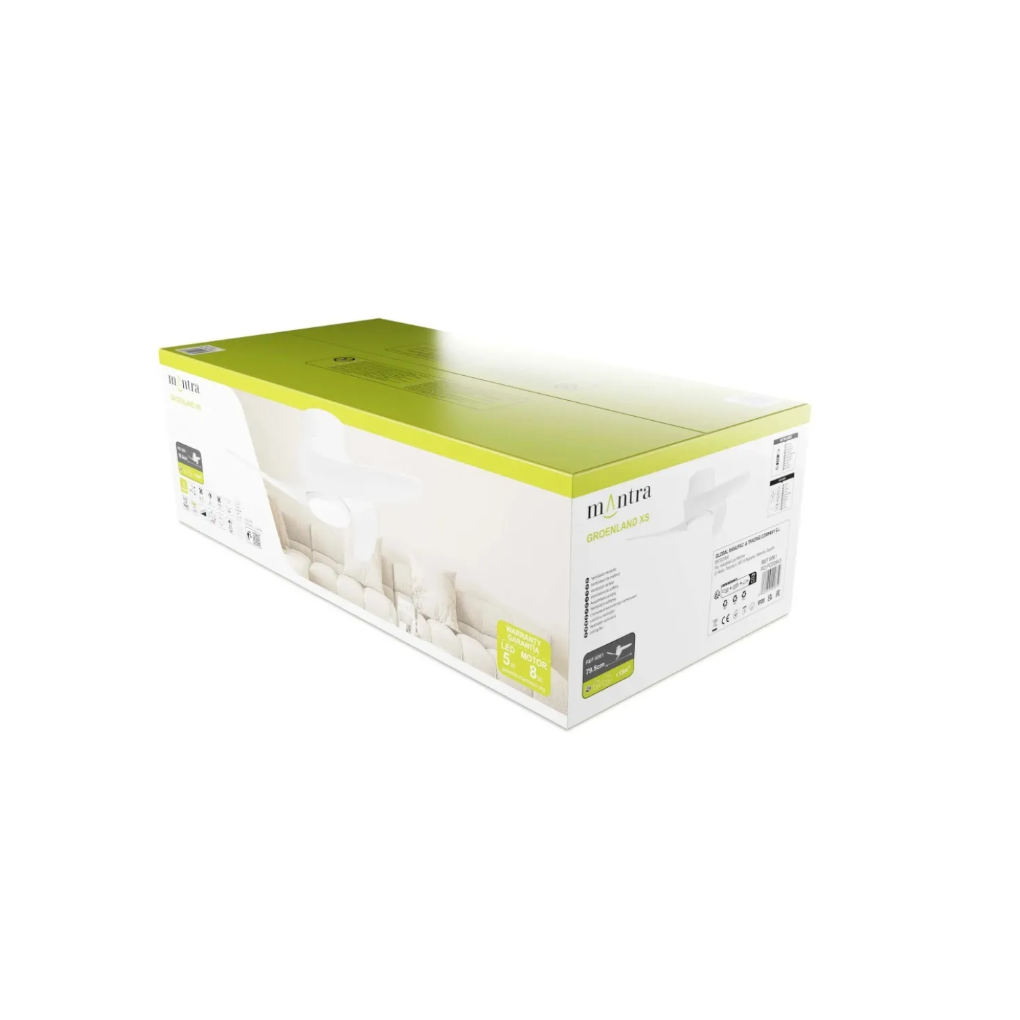 Ventilatore da soffitto con luce LED Groeland 2640 lm 3000/5000 K Ø 79,5x21 cm