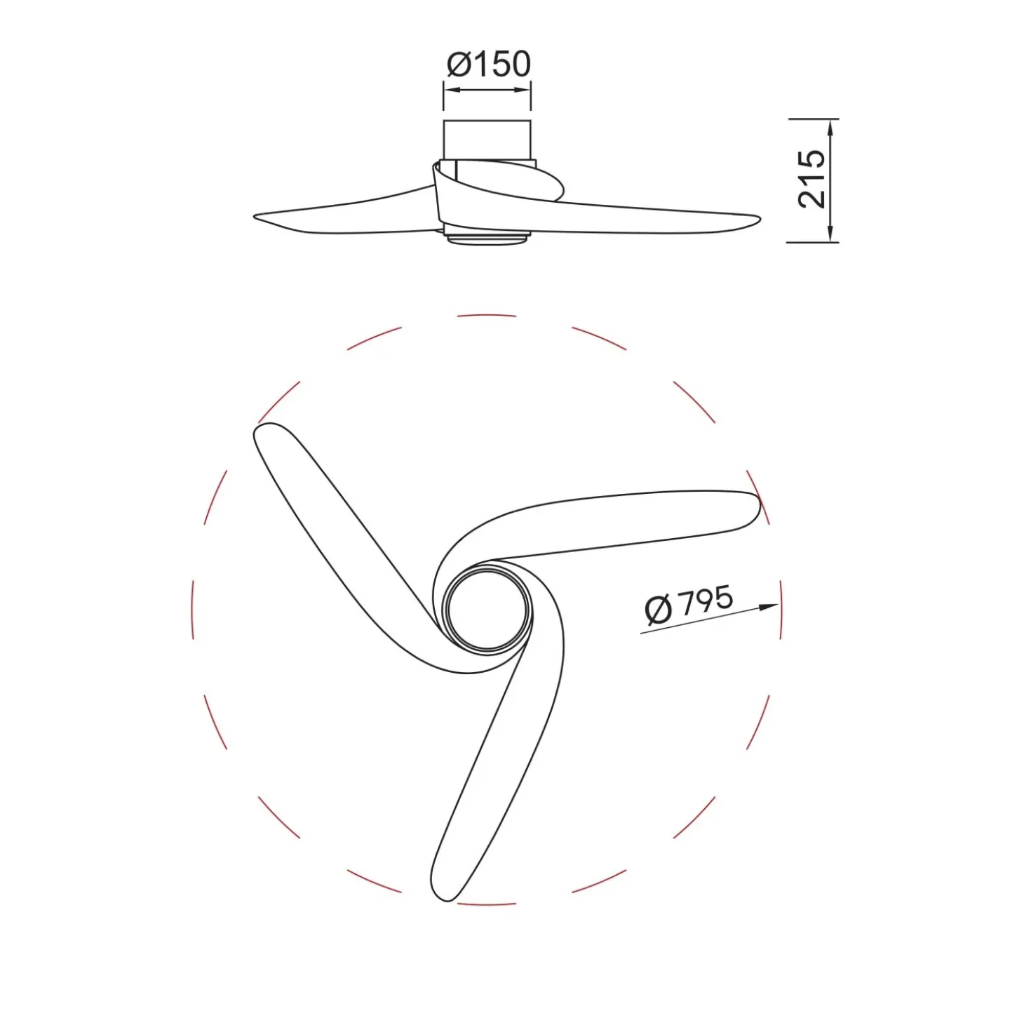 Ventilatore da soffitto con luce LED Groeland 2640 lm 3000/5000 K Ø 79,5x21 cm