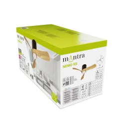 Ventilatore da soffitto con luce LED 20W Nemo ventilatore 24W nero