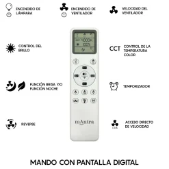 Ventilatore da soffitto con luce LED 24W Infinity ventilatore 32W