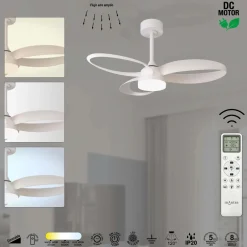 Ventilatore da soffitto con luce LED 24W Infinity ventilatore 32W