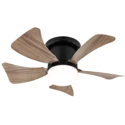 Ventilatore da soffitto con luce LED dimmerabile Ø 40,6 cm eff legno