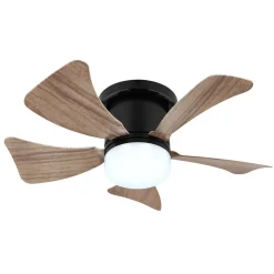Ventilatore da soffitto con luce LED dimmerabile Ø 40,6 cm eff legno