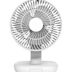 Ventilatore da tavolo a batteria Ø 20 cm Bianco