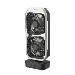 Ventilatore da tavolo Cordless USB due ventole 3 velocità 12W