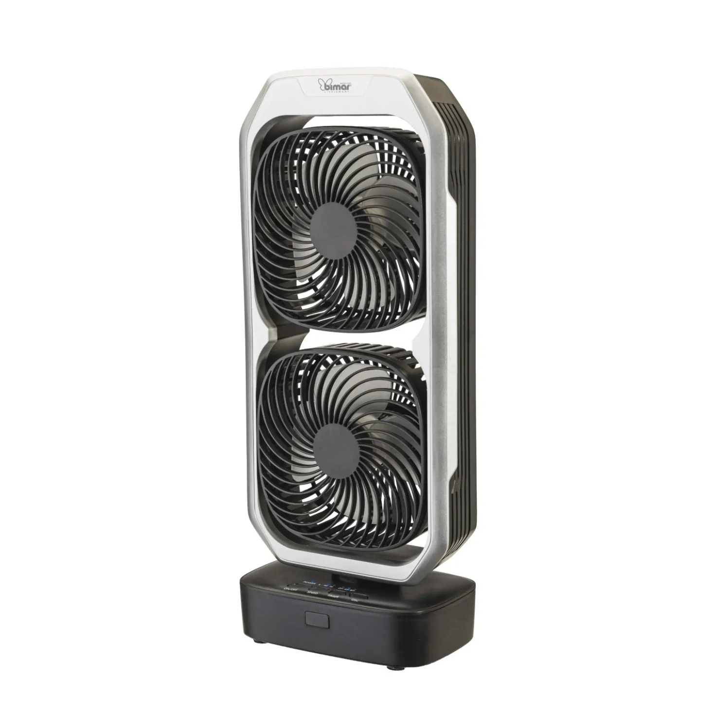 Ventilatore da tavolo Cordless USB due ventole 3 velocità 12W