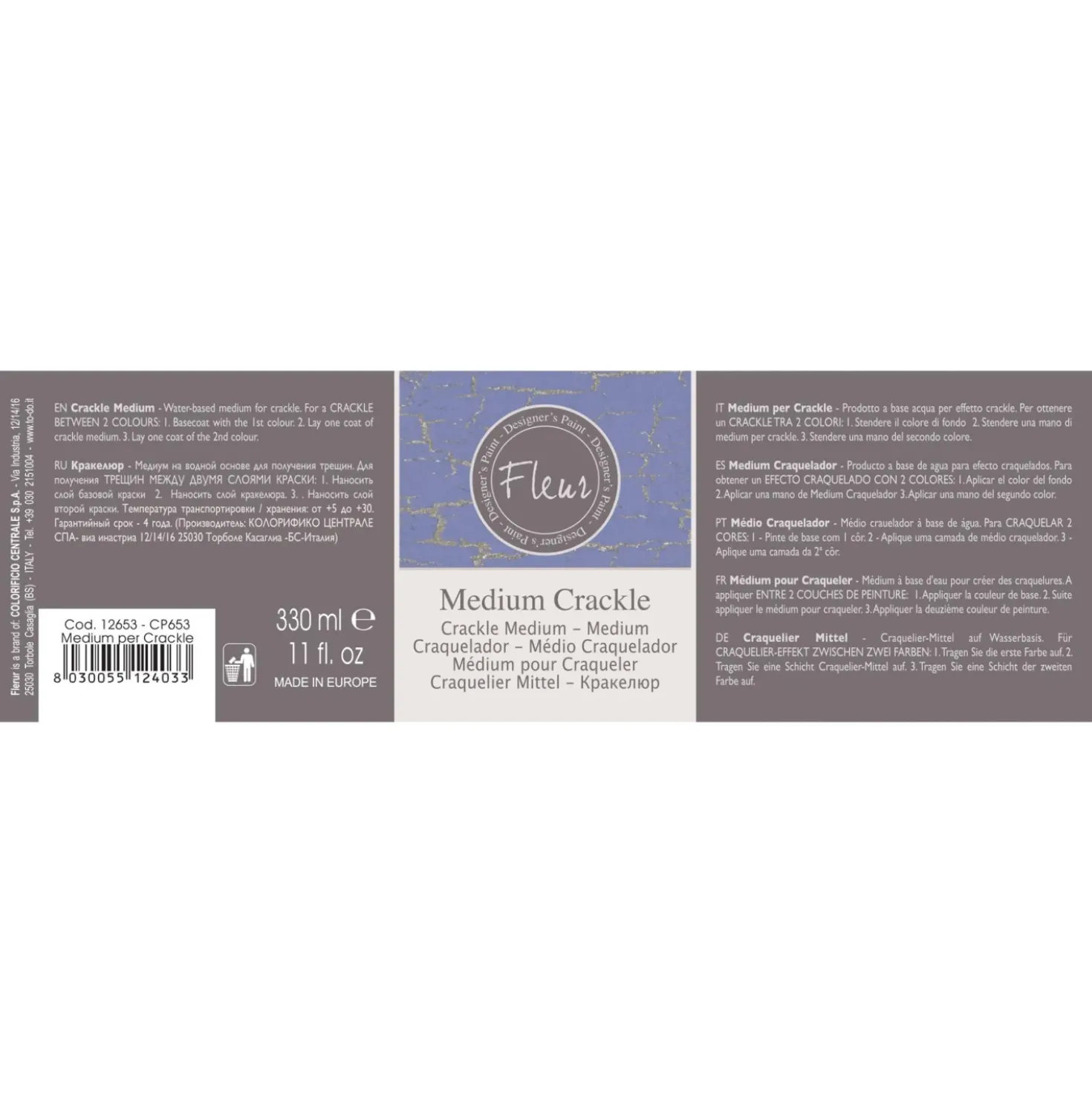 Vernice all`acqua Fleur Specials Medium Crakle 330 ml