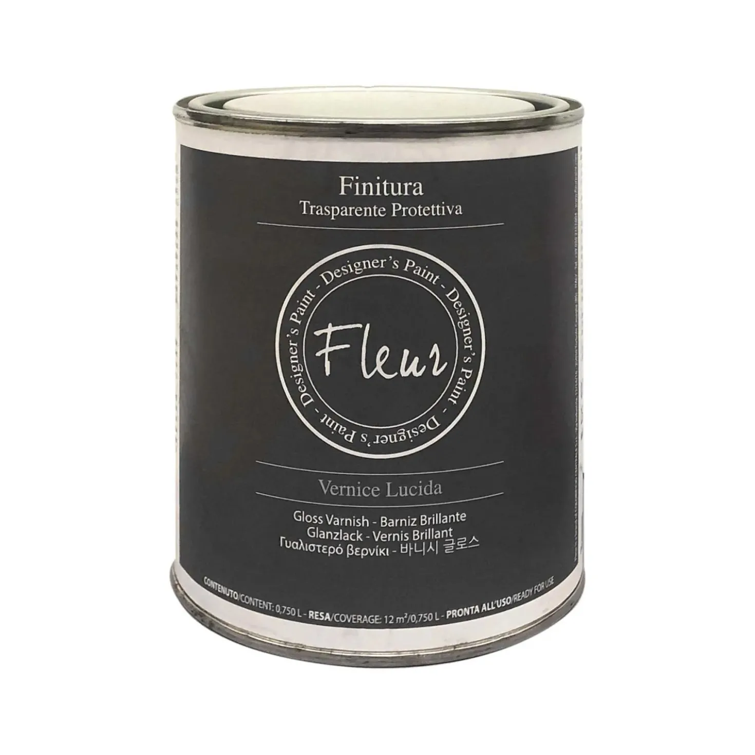 Vernice all`acqua Fleur V01 trasparente lucida 0,75 l
