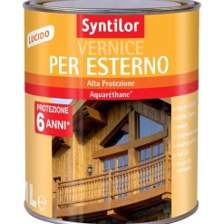 Vernice per esterno effetto lucido teck 1 l
