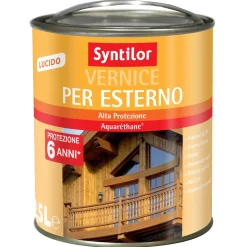 Vernice per esterno effetto lucido incolore