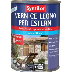 Vernice per legno da esterno satinato ad acqua ciliegio 250 ml
