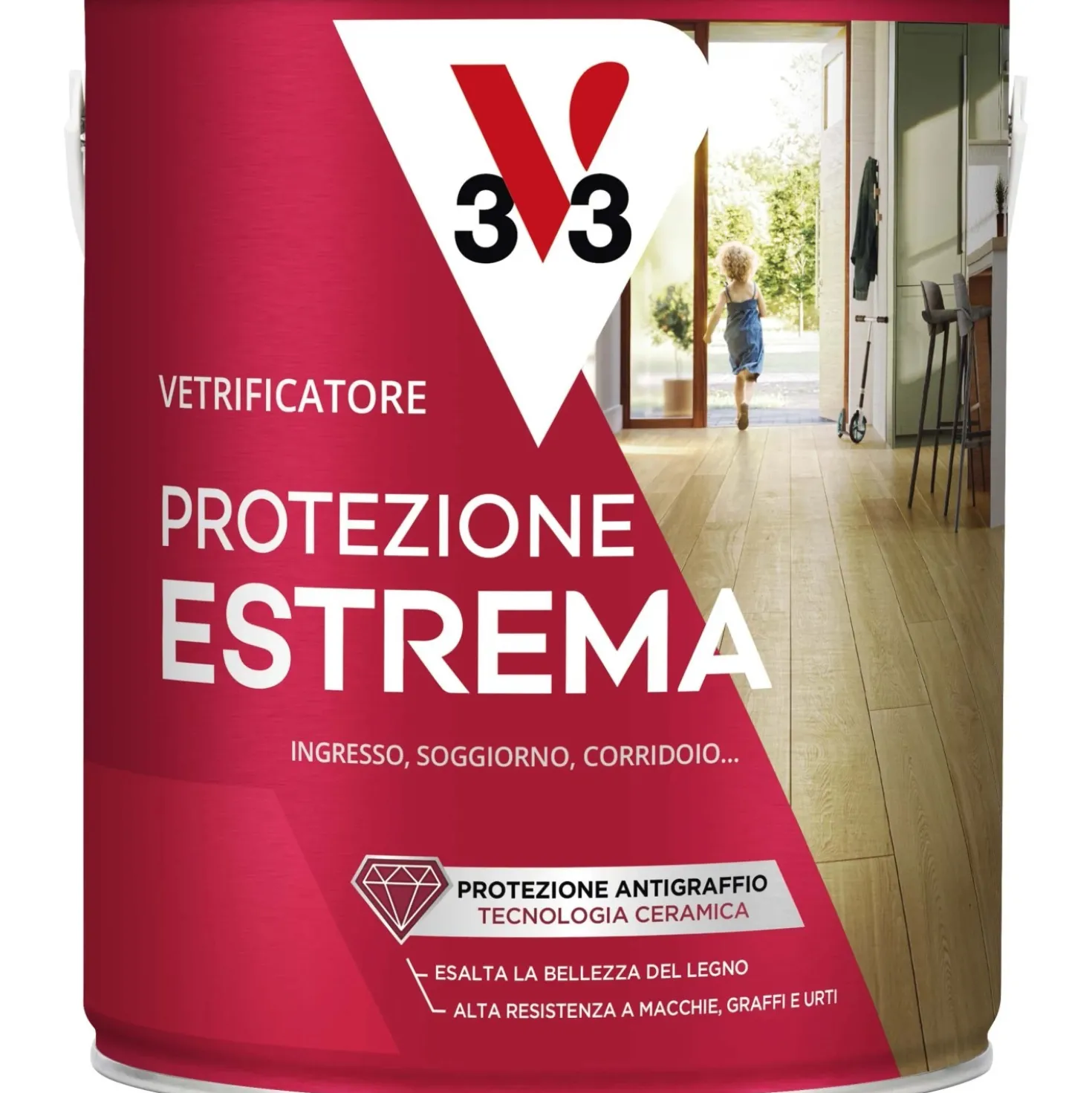 Vetrificatore parquet incolore brillante protezione estrema 2,5 lt