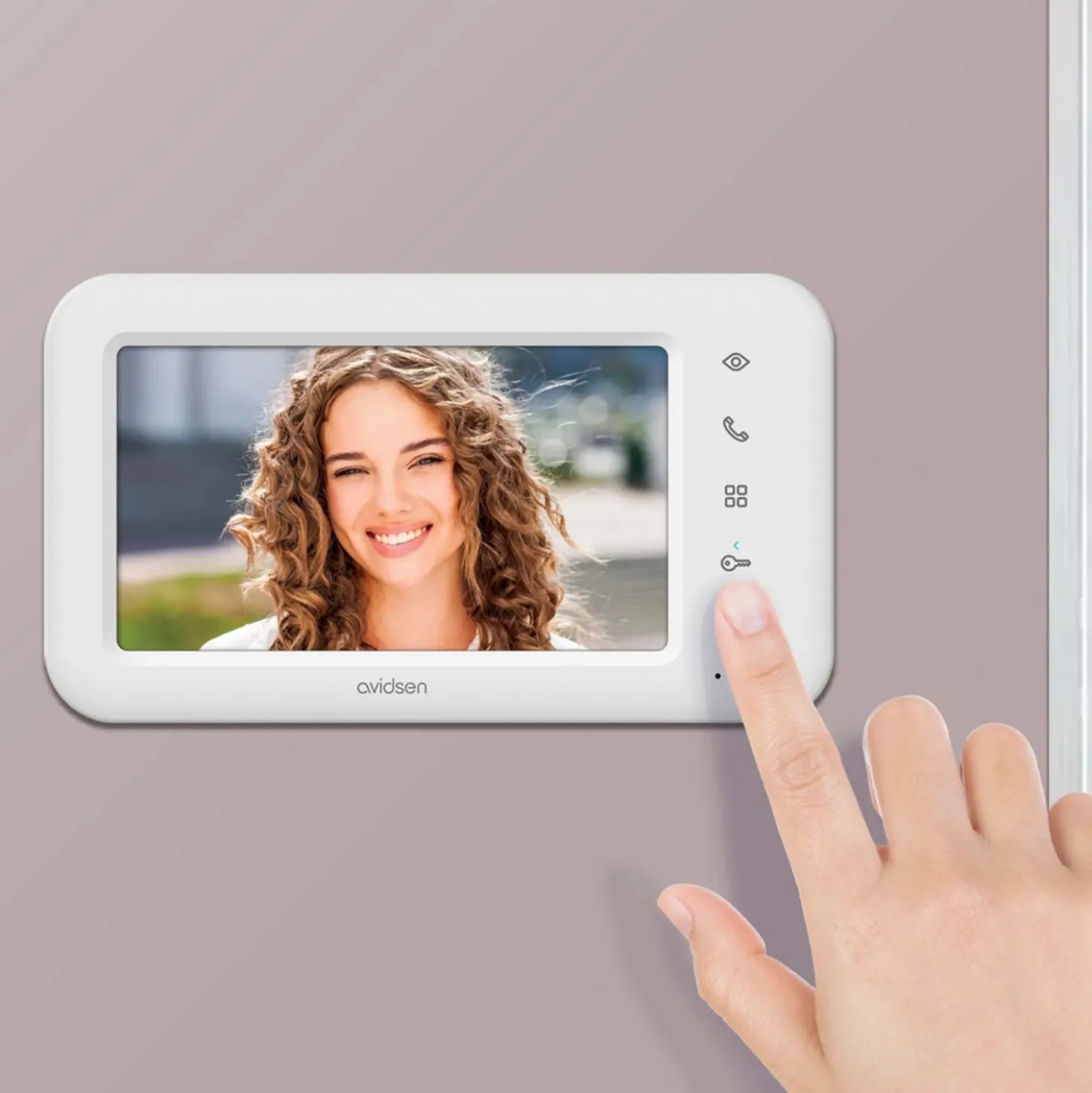 Videocitofono Monofamiliare 2 fili Schermo 7" a colori Avidsen Elia 112290