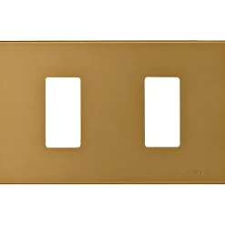 Vimar 8000 placca 2M alluminio anodizzato scatto colore bronzo