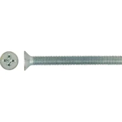 Vite ferro acciaio zincata testa piana svasata PH2 DIN 965 4x16 mm x15 pz