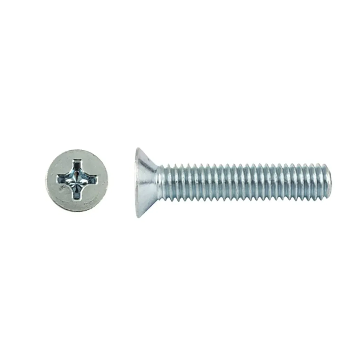 Vite ferro acciaio zincata testa piana svasata PH2 DIN 965 4x16 mm x15 pz