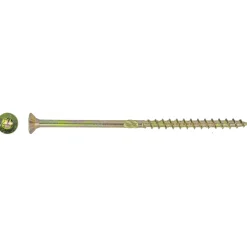 Vite per legno testa piana svasata zincata giallo 4x45 mm 10 pz