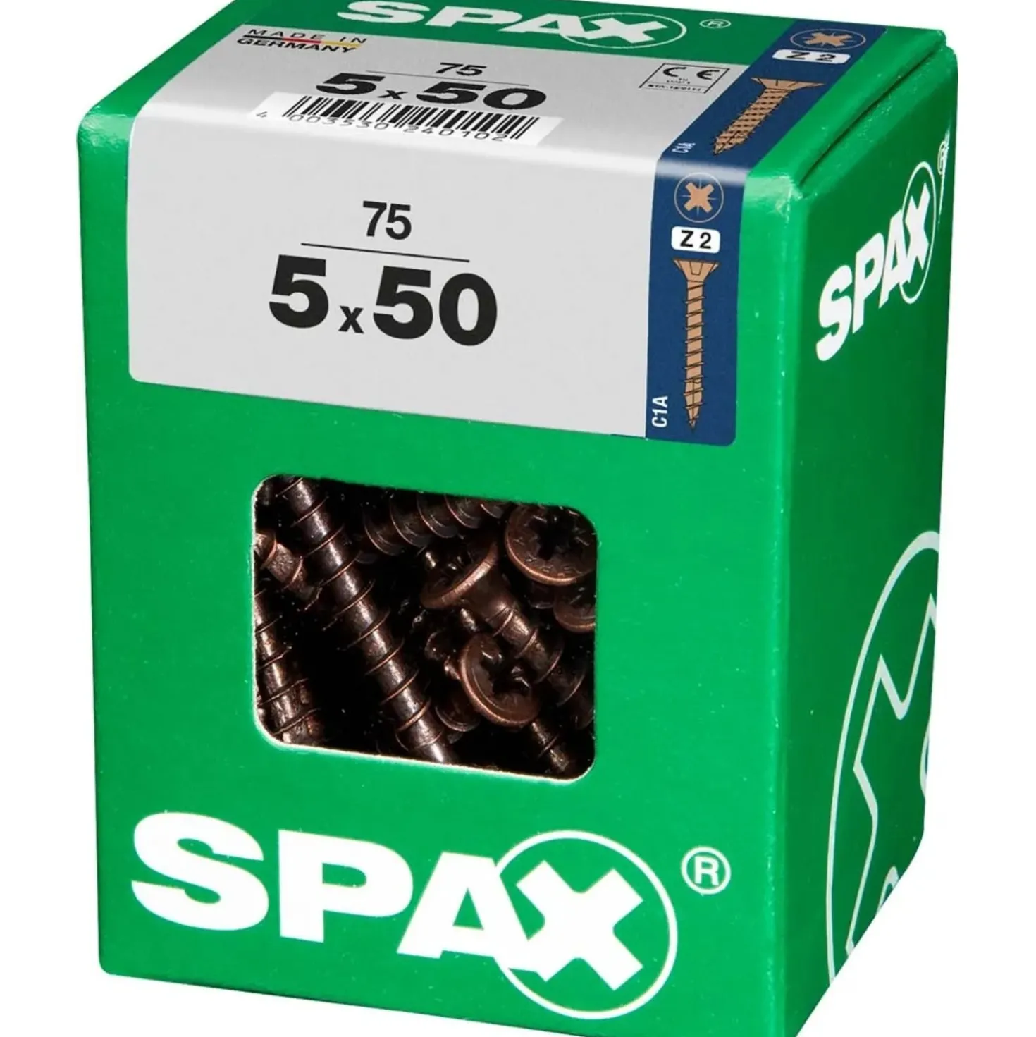 Vite Spax svasata z2 brunitura l 75 pz