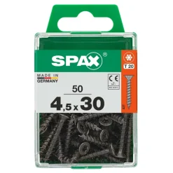 Vite Spax testa multipla svasata t-star plus t20 zincatura nera m 50 pz