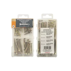 Viti per legno a testa piana svasata zincate gialle x60 pz