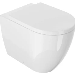 Wc Arc filo muro con sedile soft-close 54x36 cm bianco lucido