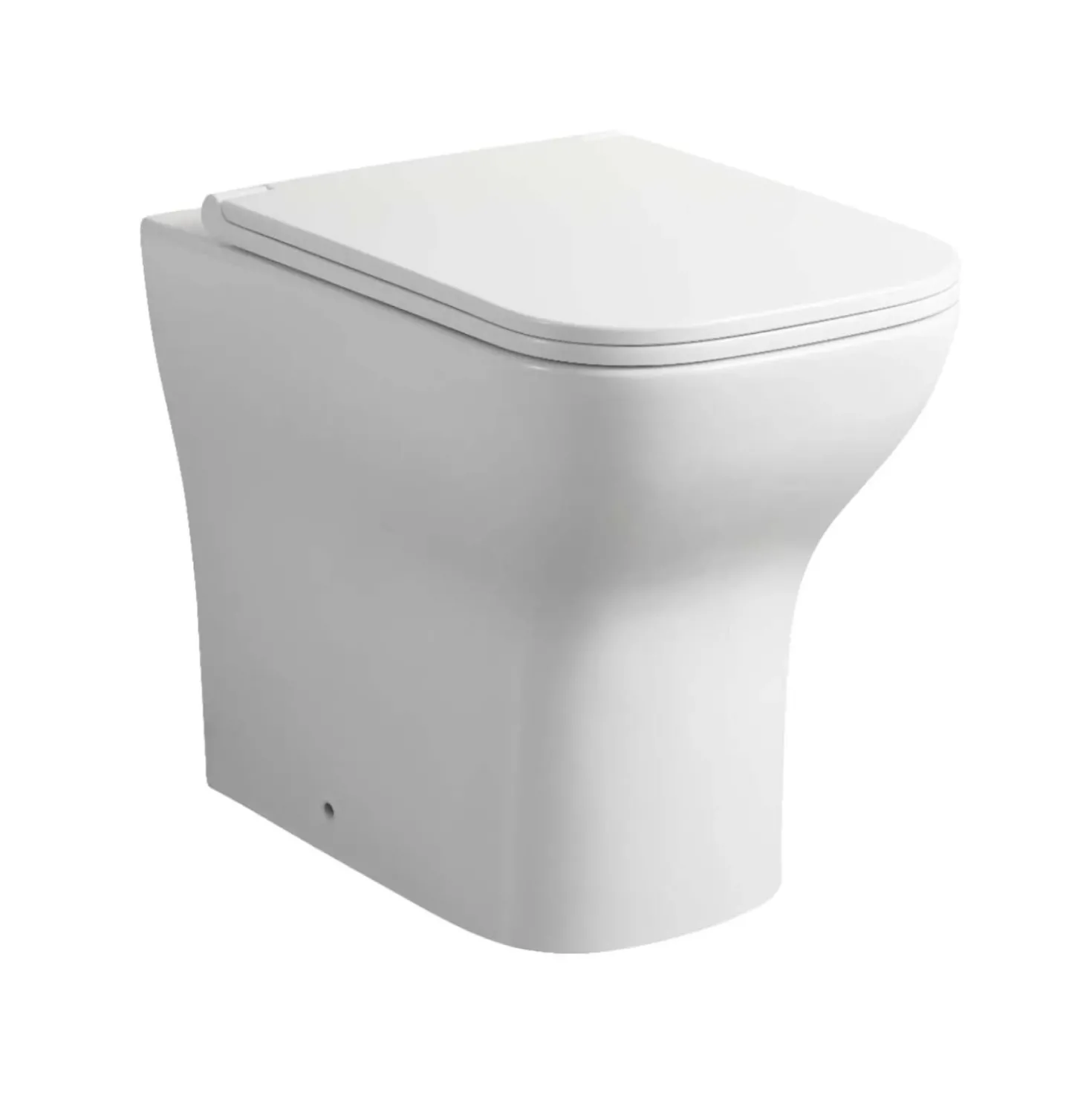 WC filo muro Tulipano ceramica bianco lucido
